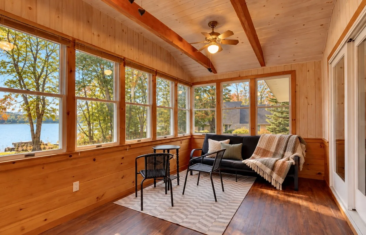September at Crystal Lake House means cooler mornings, golden light coming through the sunroom, the lake just beyond the windows, and those first little signs that fall is on the way!

This is such a beautiful time of year to experience Maine, and Cr
