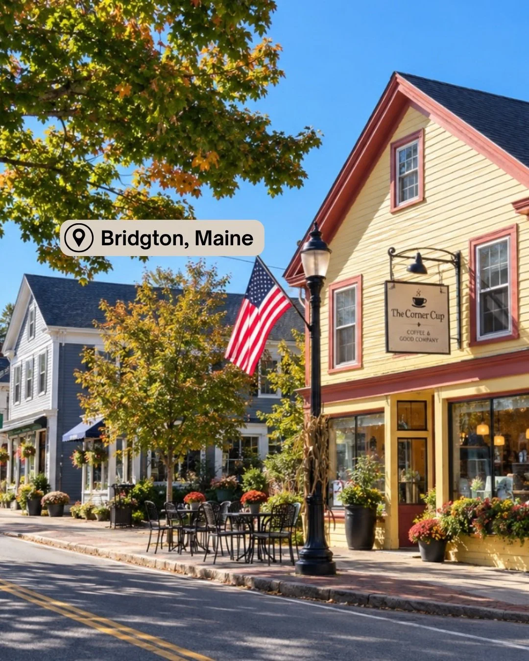 A little downtown stop worth adding to your Maine getaway.🤍

Bridgton has that easy small-town feel that makes you want to slow down, walk around, stop into a few local shops, grab something to eat, and enjoy the afternoon. If you&rsquo;re staying a