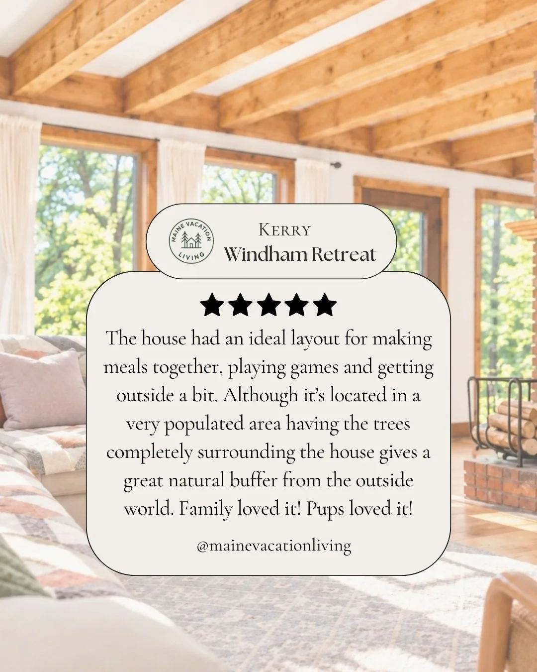 Nothing better than hearing our guests enjoyed the home just as much as we hoped they would🤍.

Thank you for choosing Maine Vacation Living!

#MaineVacationLiving #WindhamRetreat #WindhamMaine #MaineVacation #VacationRental #MaineGetaway