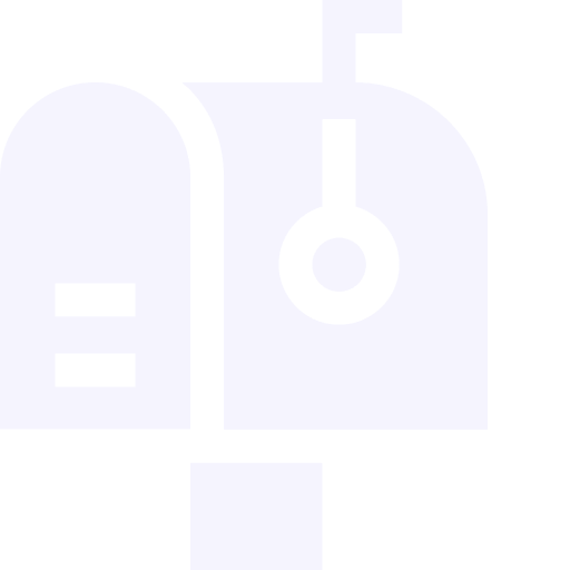Icon of a mailbox with its flag up, indicating a physical address.