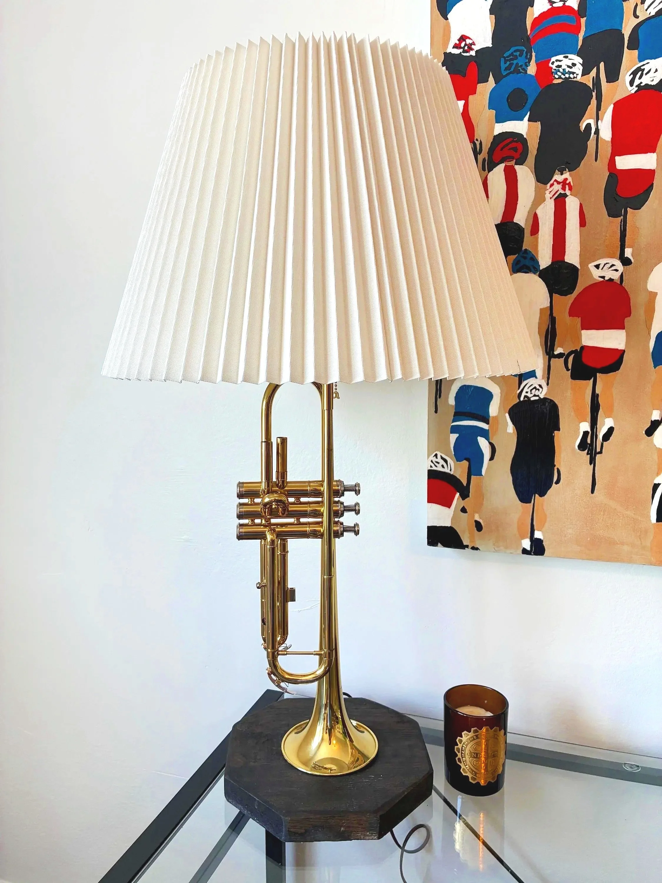 Brass Trumpet Table Lamp