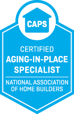 CAPS Certified Aging-in-Place Specialist badge from the National Association of Home Builders earned by Melesh Construction Dallas
