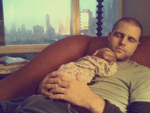 This picture captured one of the most incredible moments of my life. We had just walked into our hotel from the hospital. He fell asleep there on my chest for over an hour.