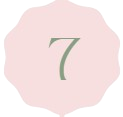 Number 7 on a pink background with a light green font