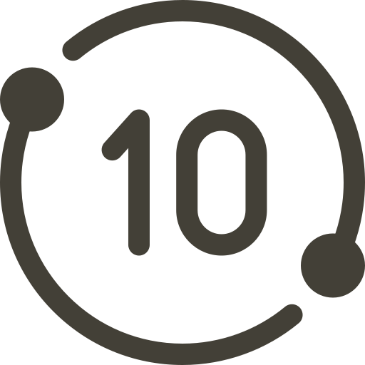 A countdown timer set to ten seconds.