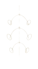 A minimalist, abstract tree-like diagram with three main branches, each ending in a loop.