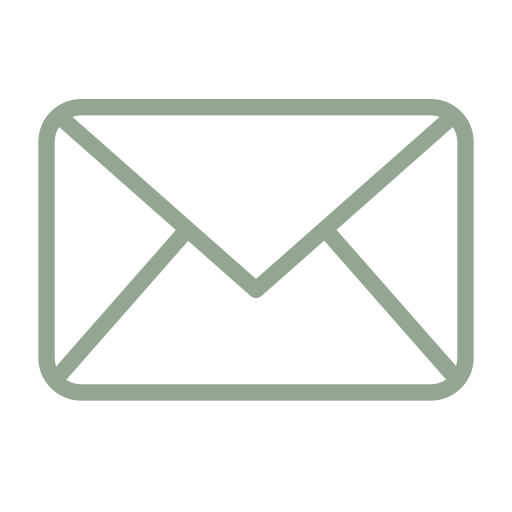 Outline of an envelope icon on a black background.