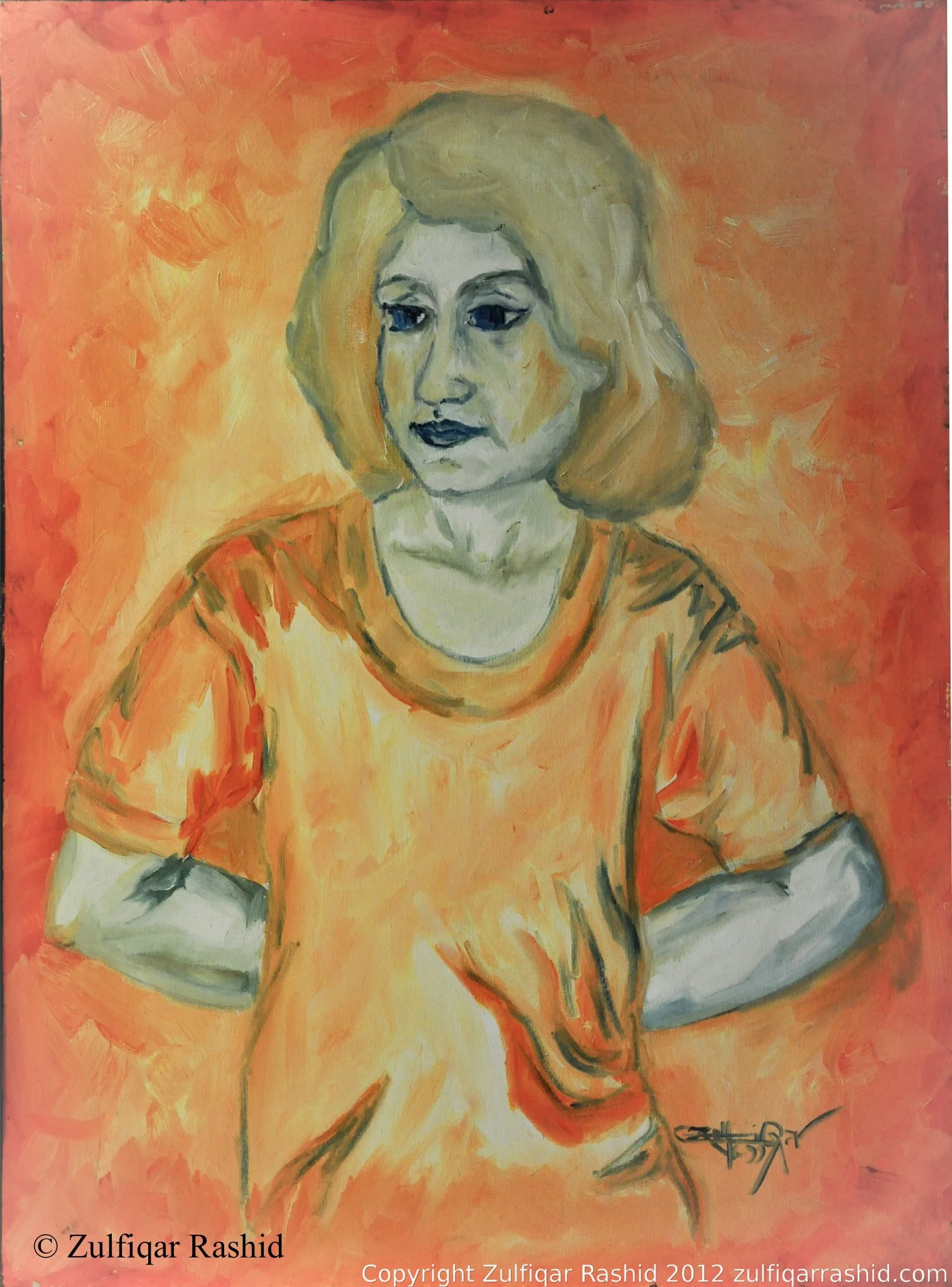 Lady in Orange (30x24)