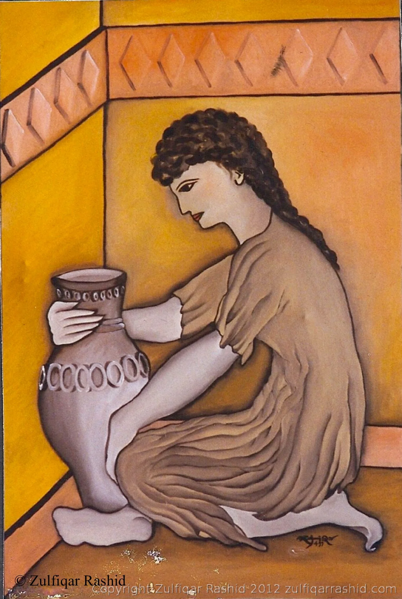 GIRL WITH POTTERY #1 (30x20)