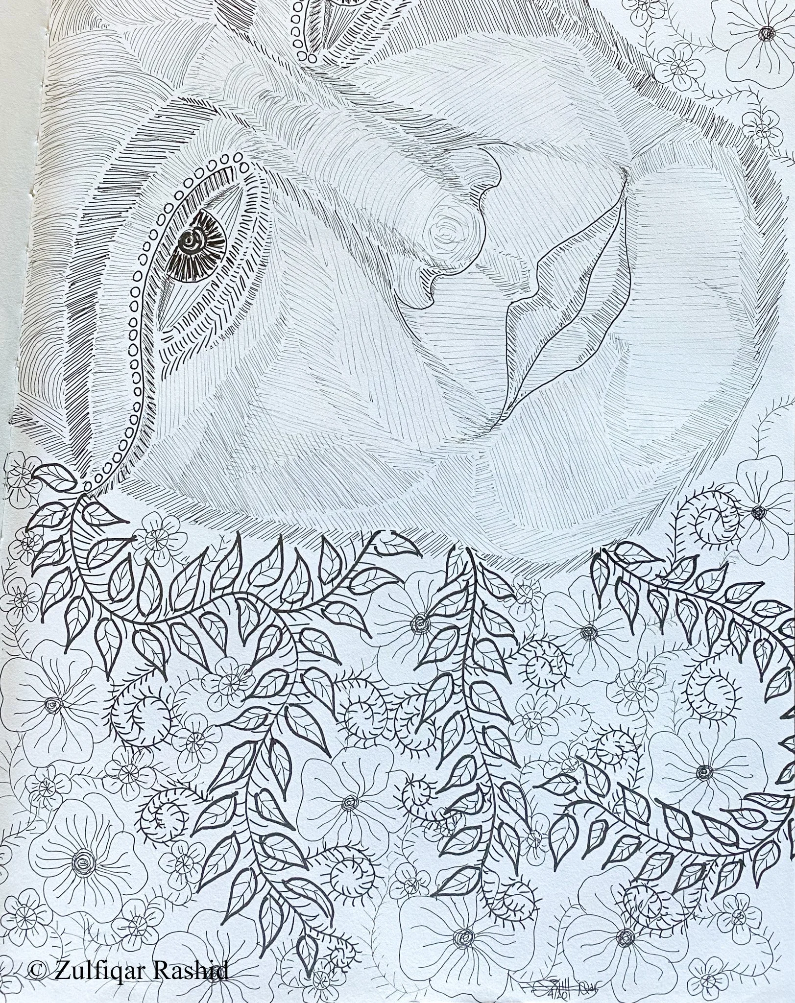 Forest Face #2 (8.5x11)