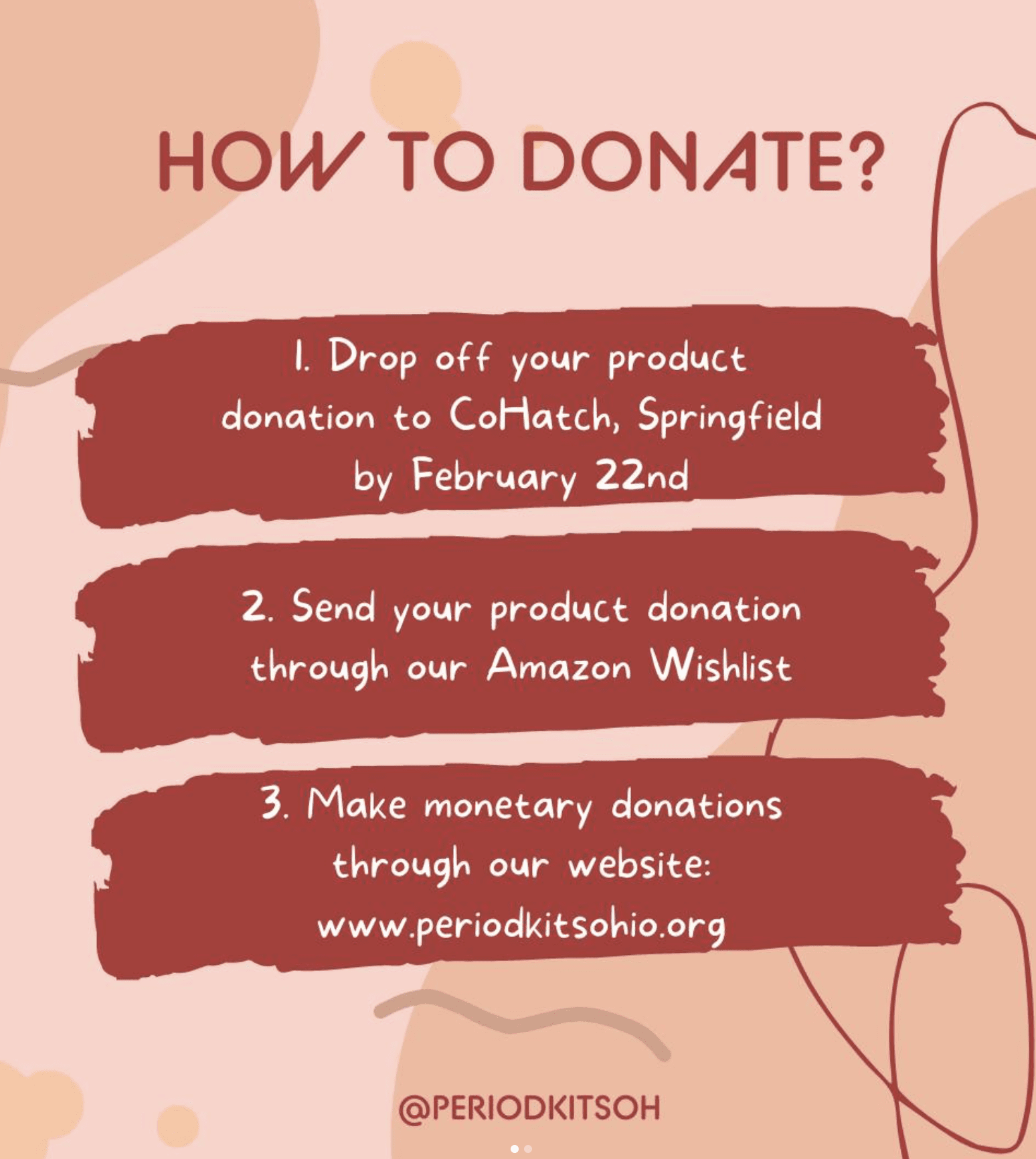 An infographic from instagram about how to donate