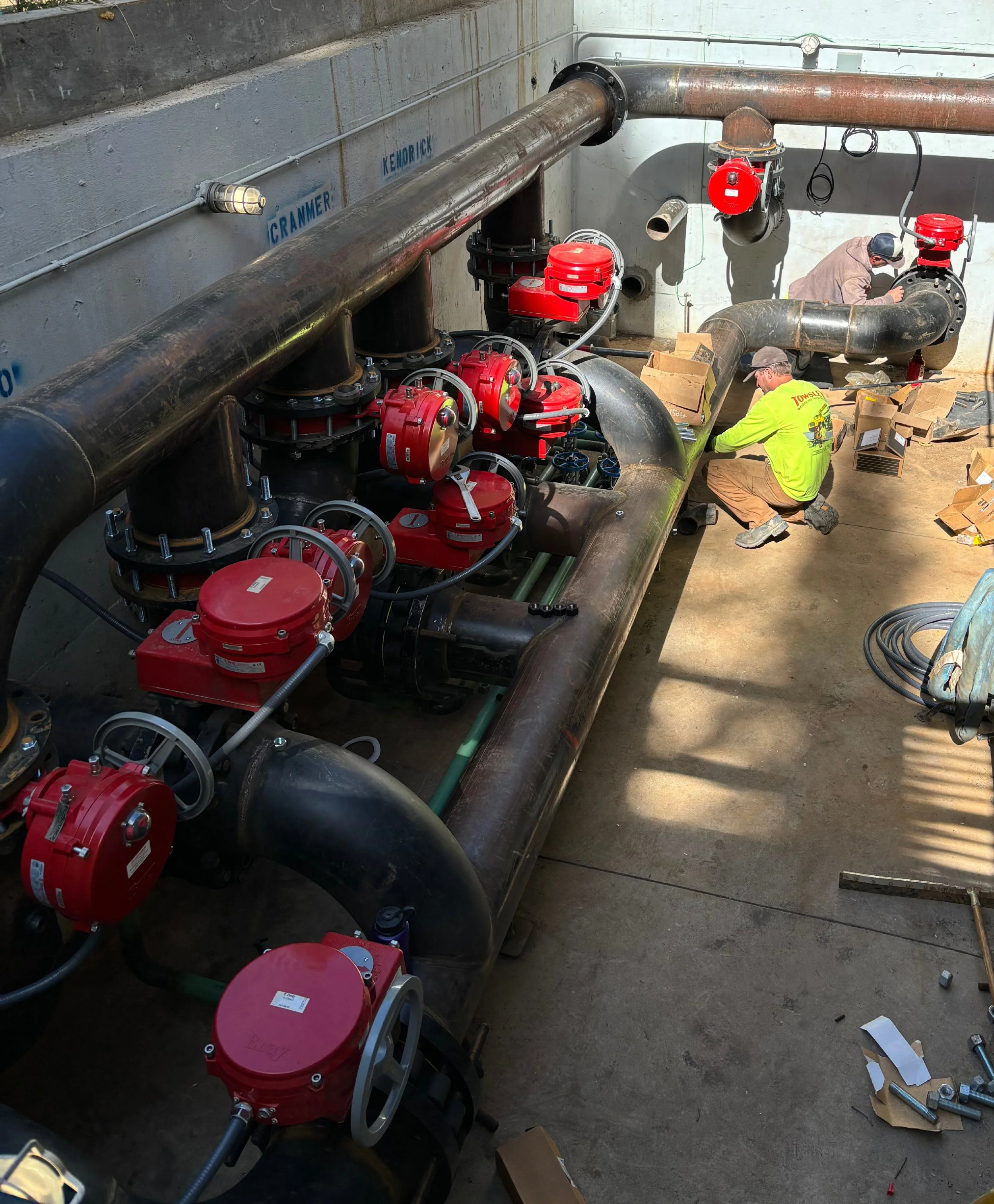 Automated valving for water distribution.