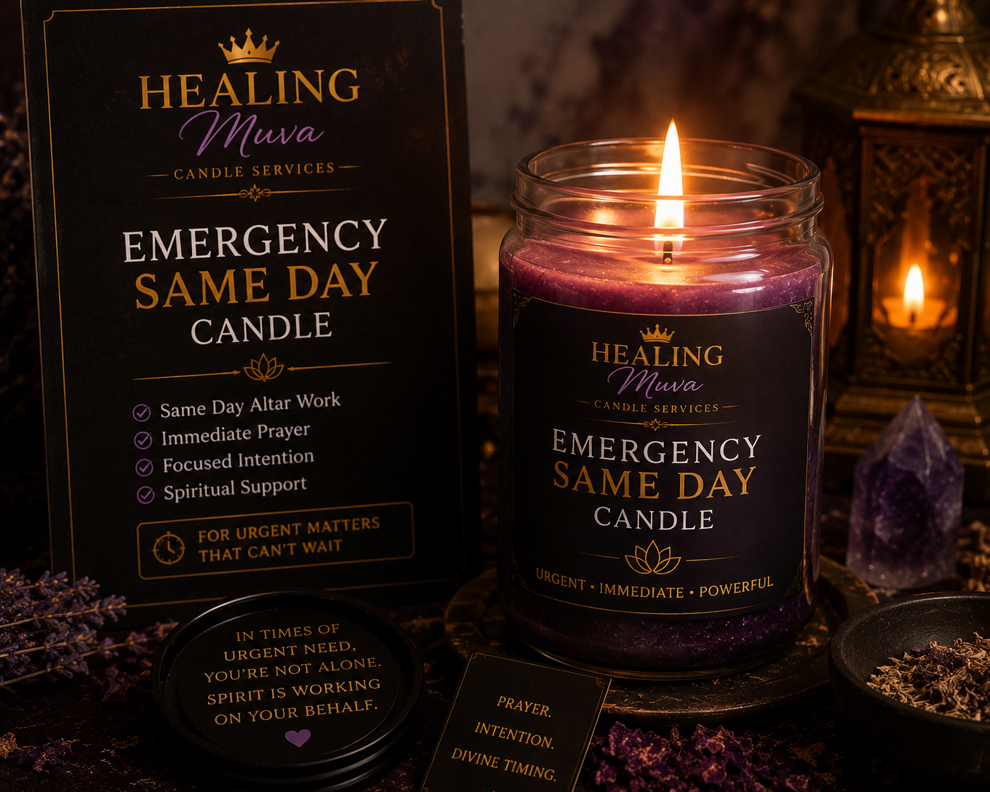 Healing Muva Emergency Same Day Candle