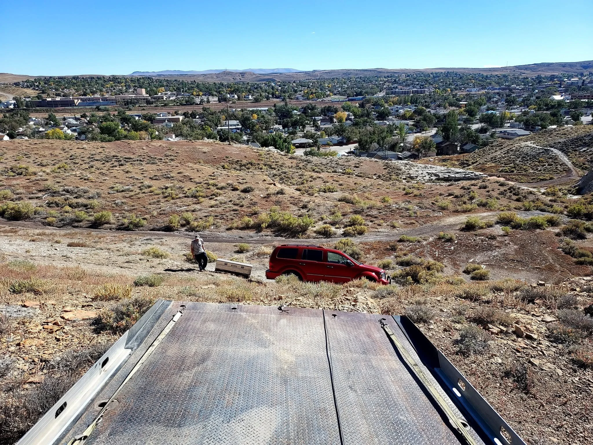 recovery of a dodge and a tool box