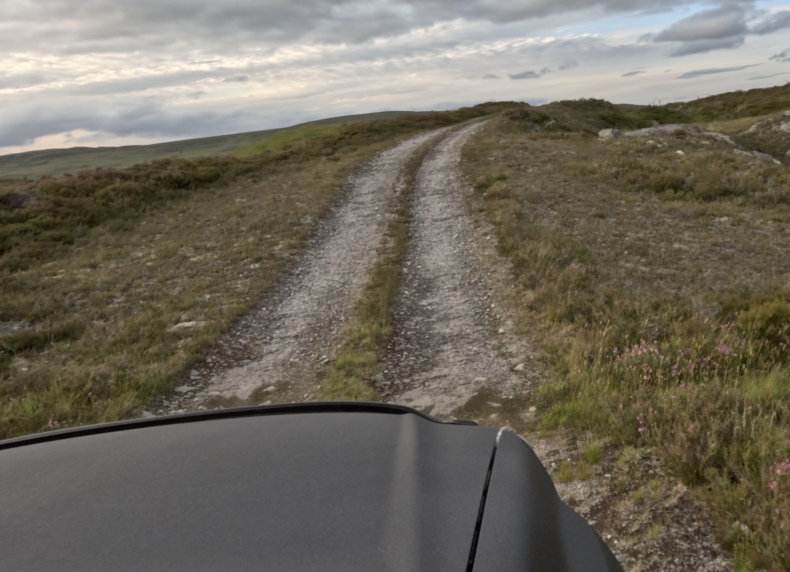 A picture of the Landrover Track heading into the hills.