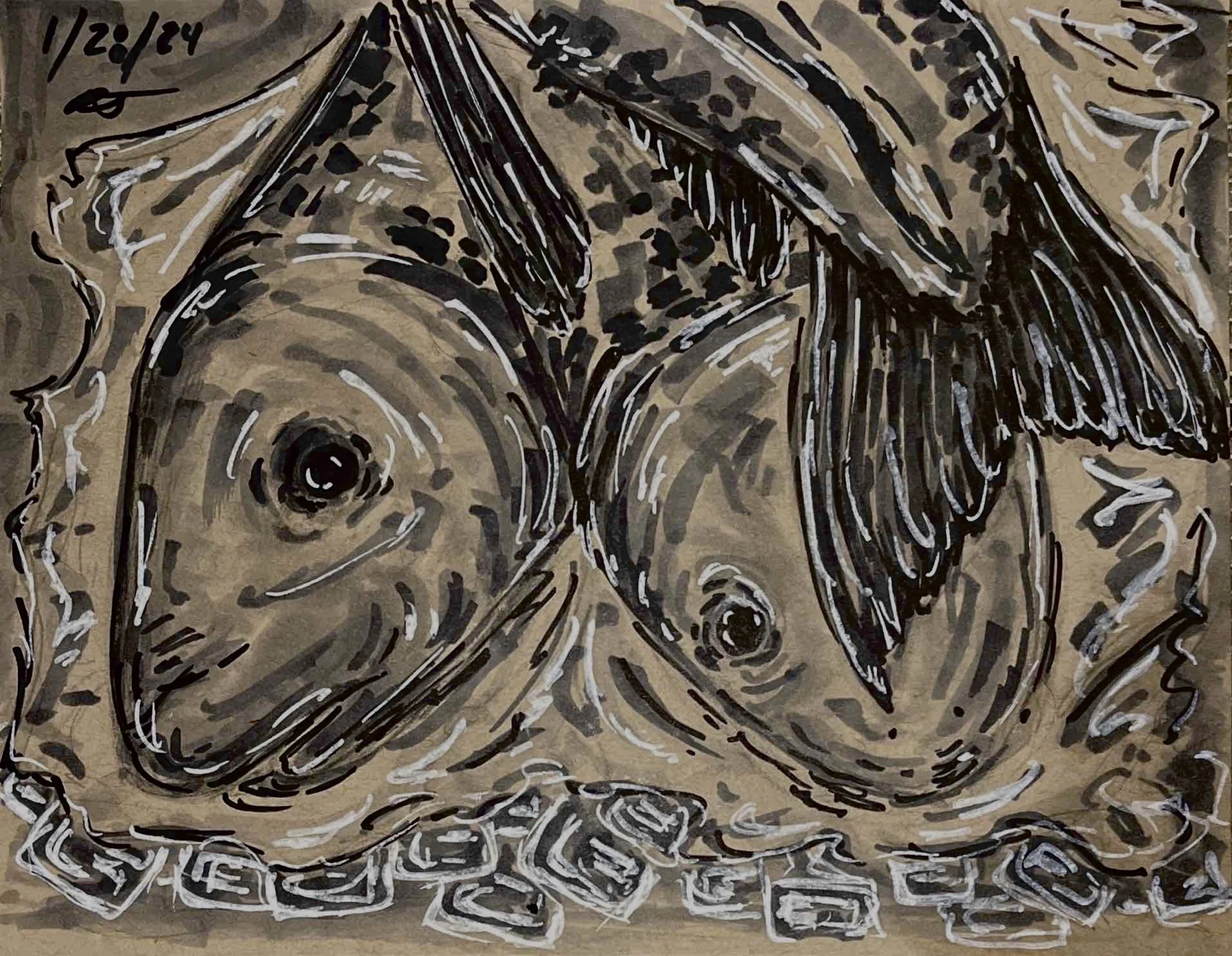 "Autonomy Pt. 5"
Alcohol and acrylic marker on paper