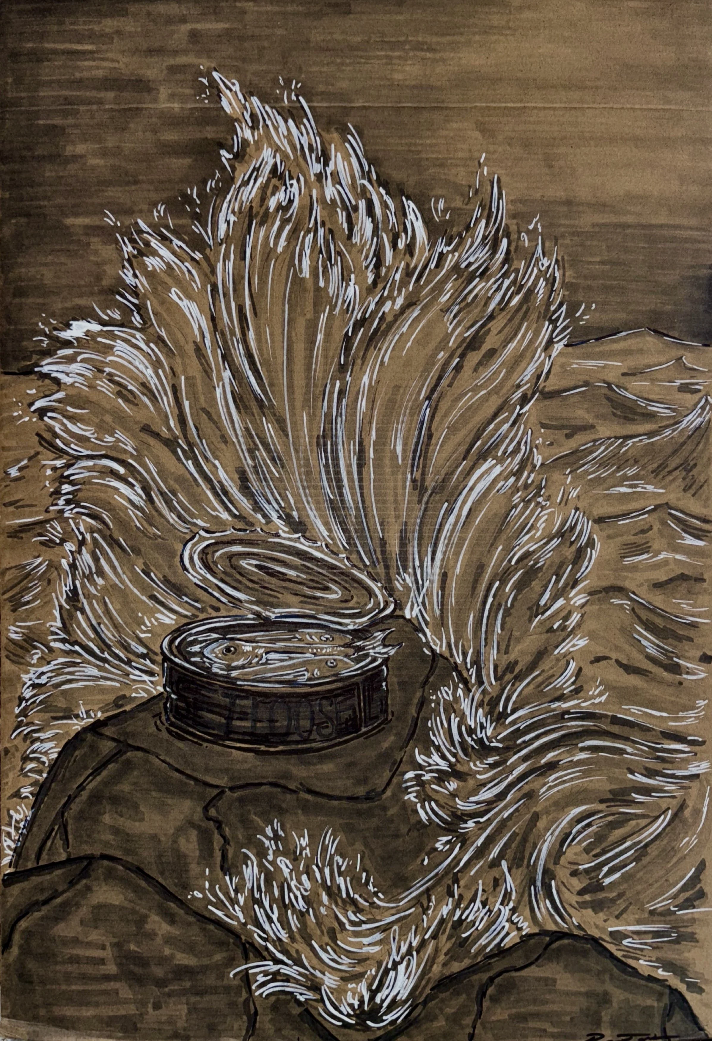 Untitled
Alcohol and acrylic marker on cardboard