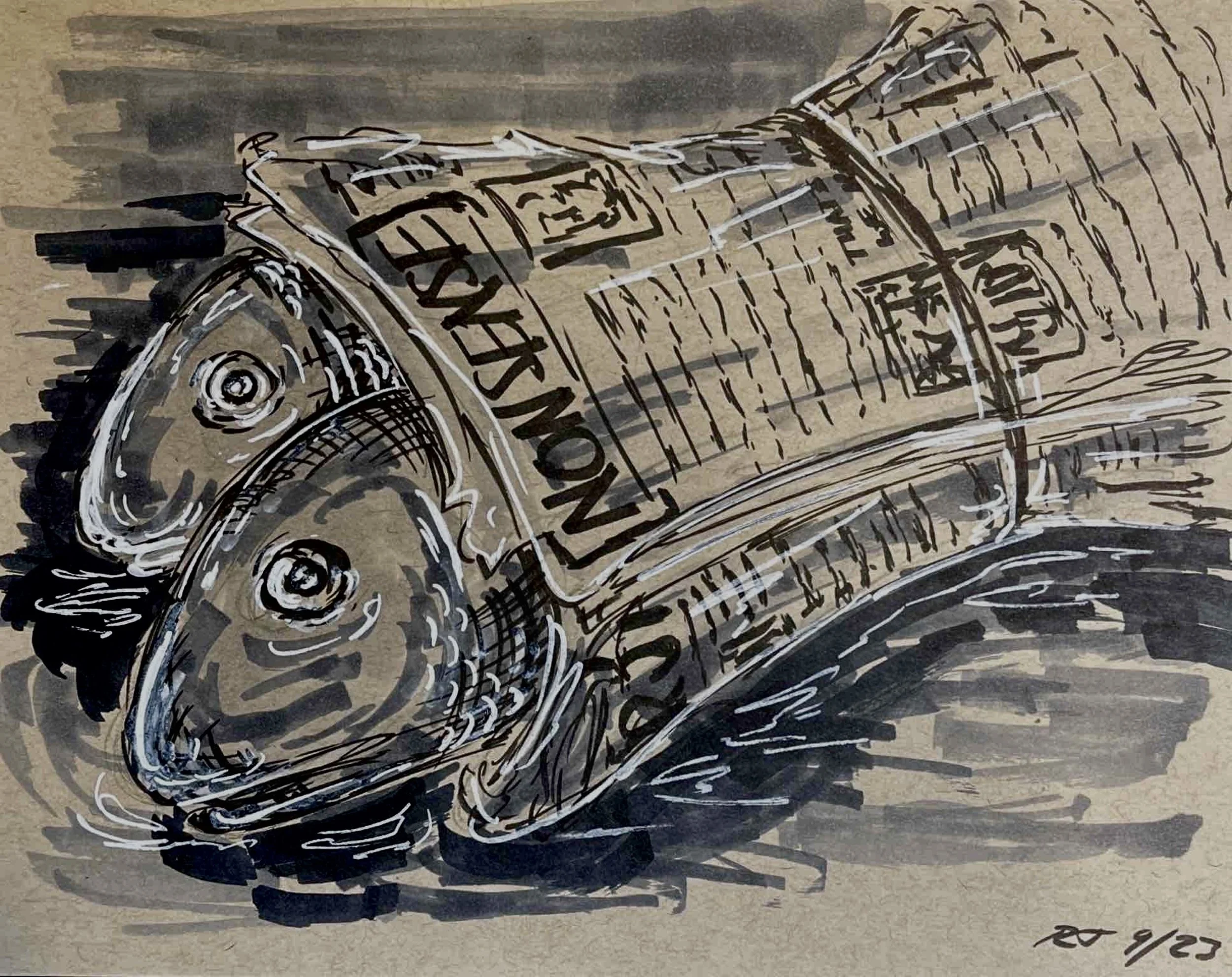"Autonomy Pt. 3"
Alcohol and acrylic marker on paper