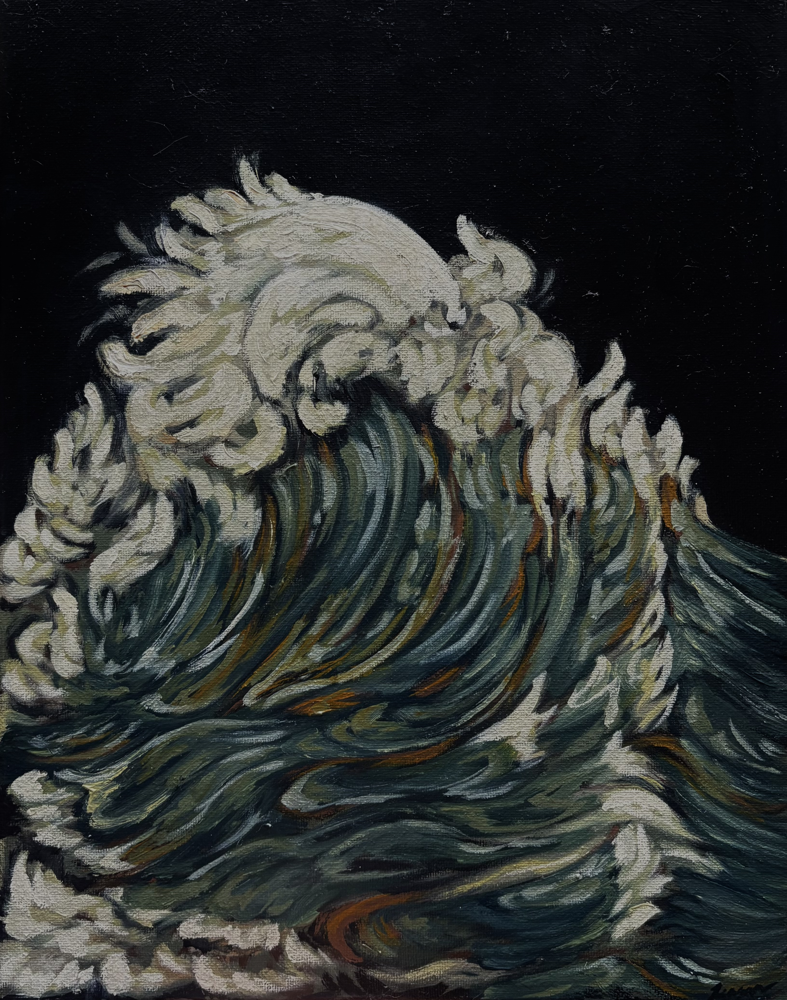 "Crashing Waves"
Oil on canvas