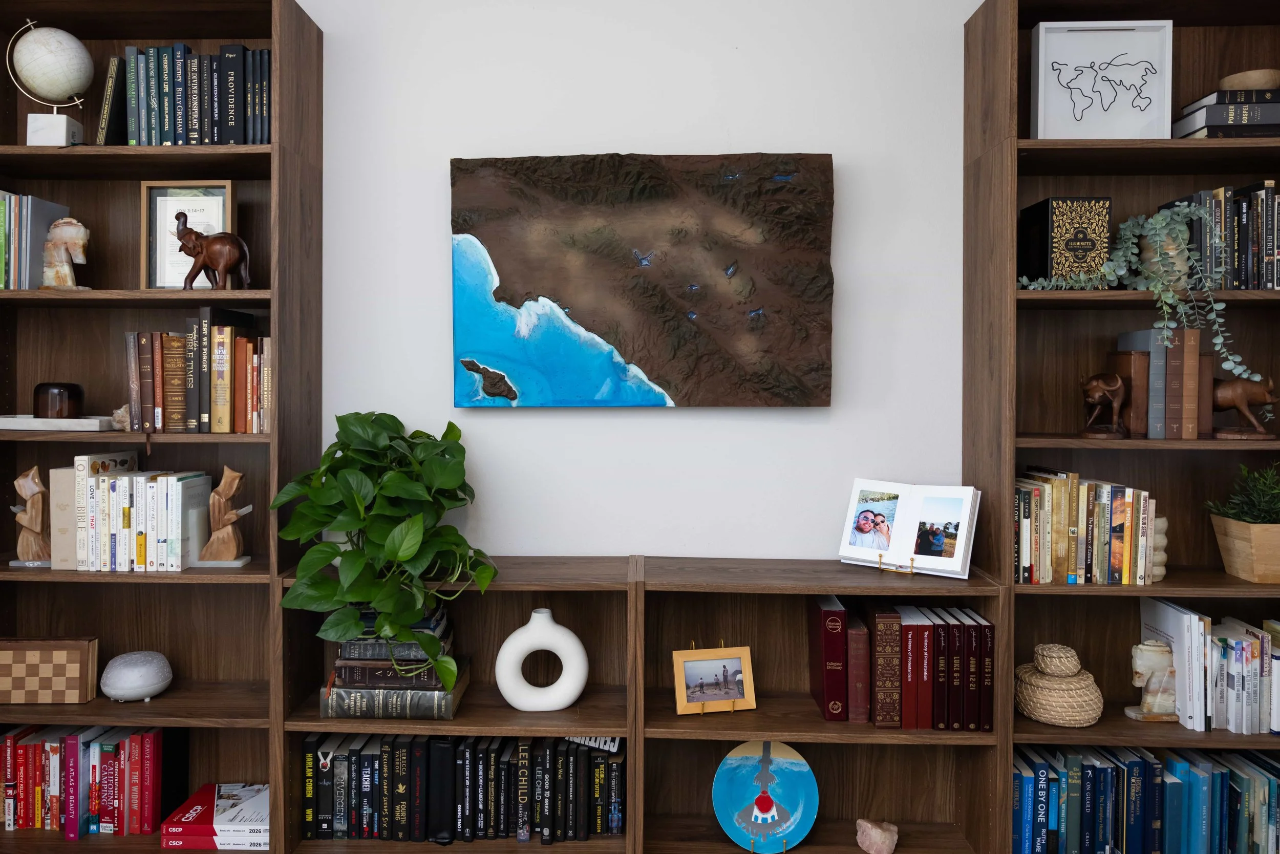 SoCal wall map in office