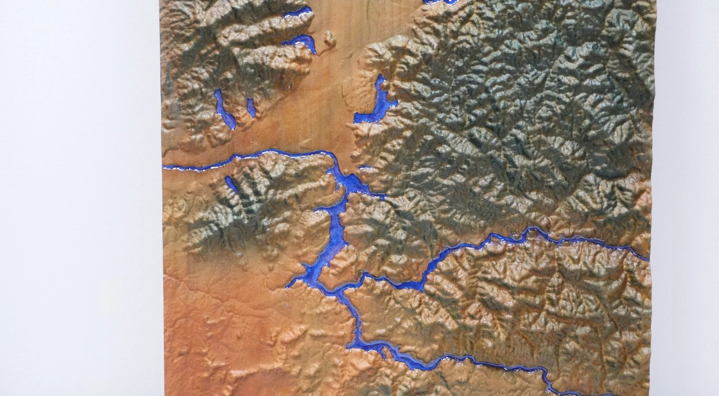 Closeup of North Idaho map from Oak Wood