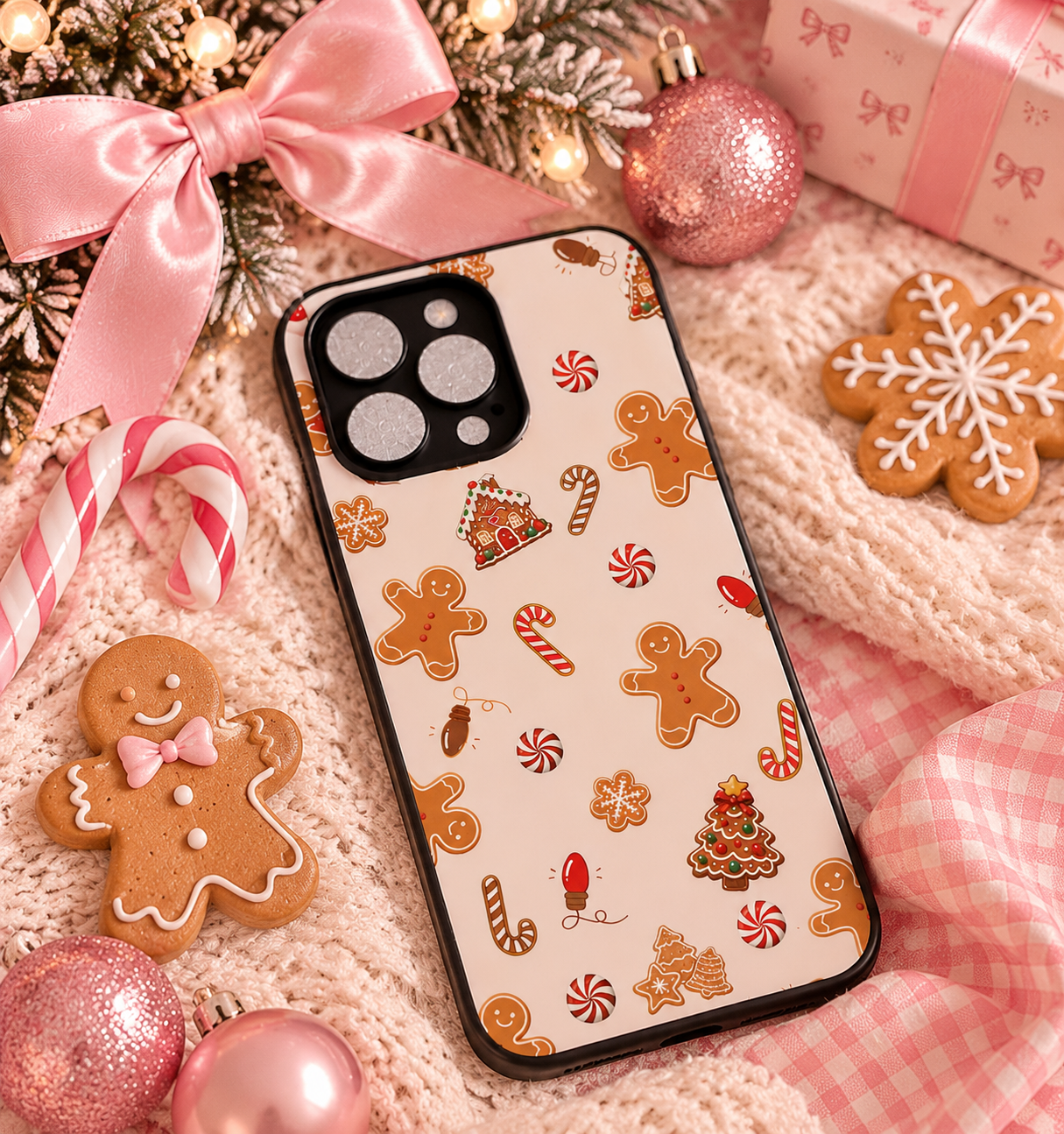 Pink Gingerbread Christmas Flat Lay.png