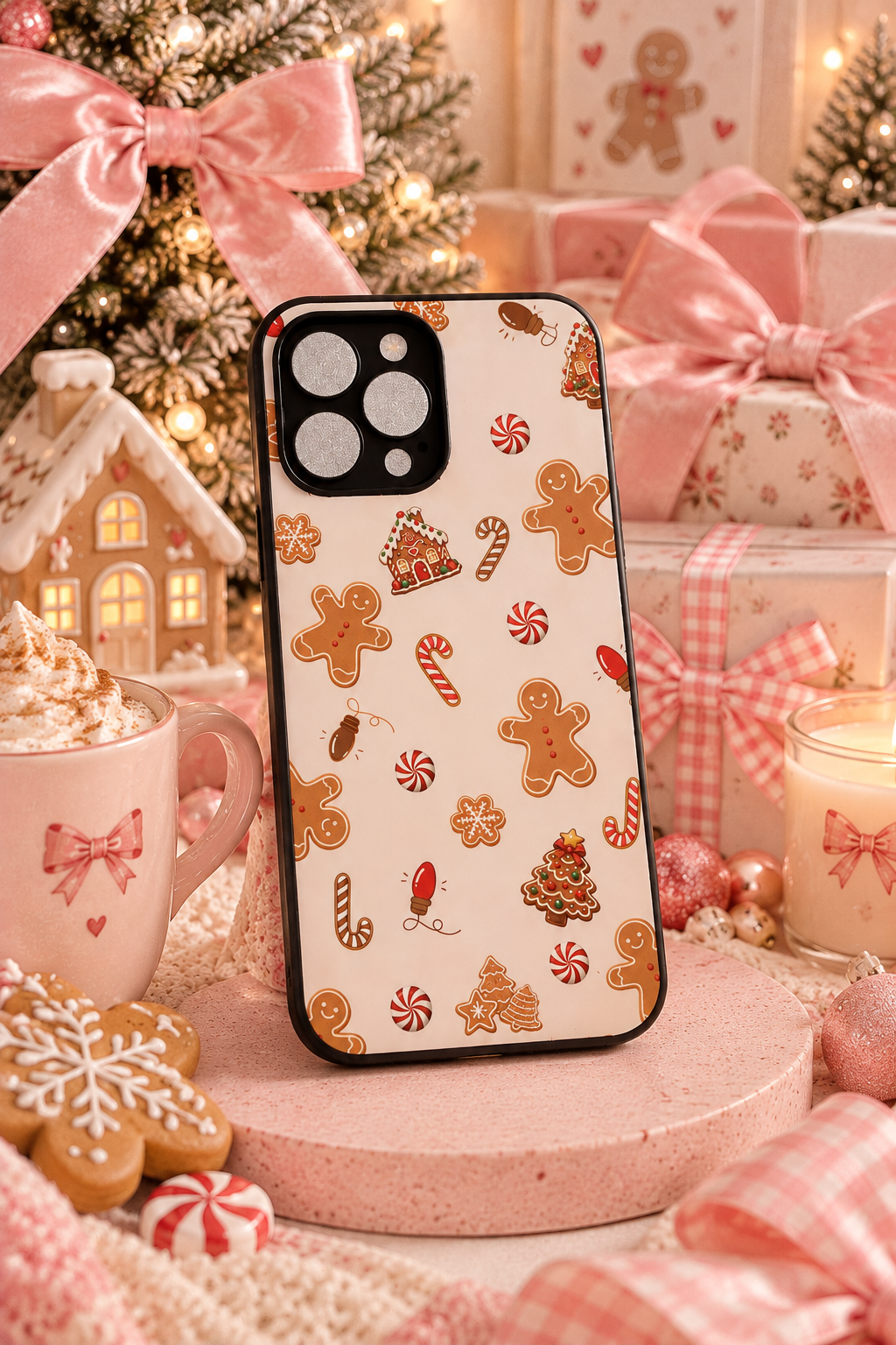 Gingerbread Holiday Phone Case Display.png