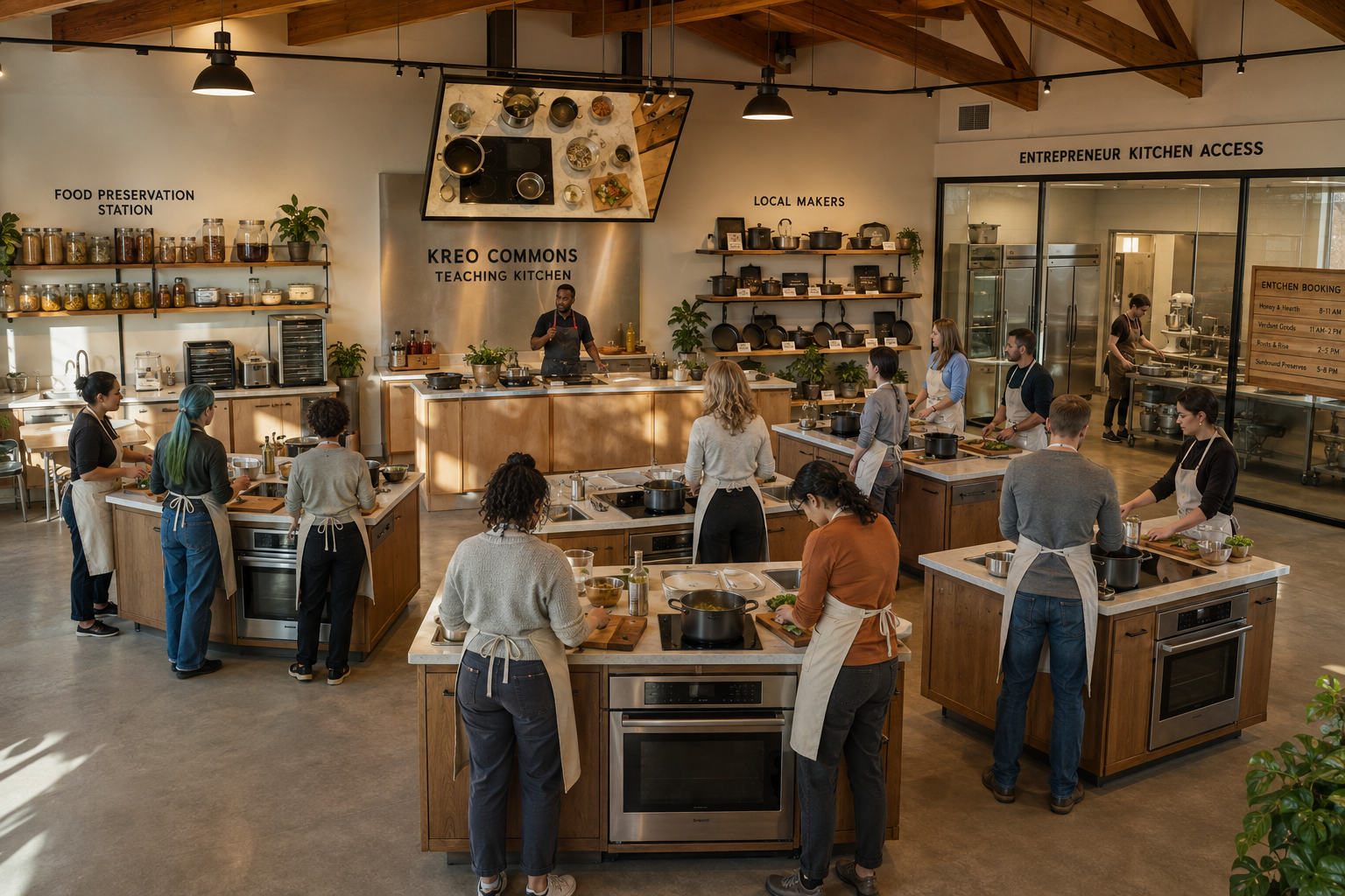 an image of what KREO Commons Teaching Kitchens will look like