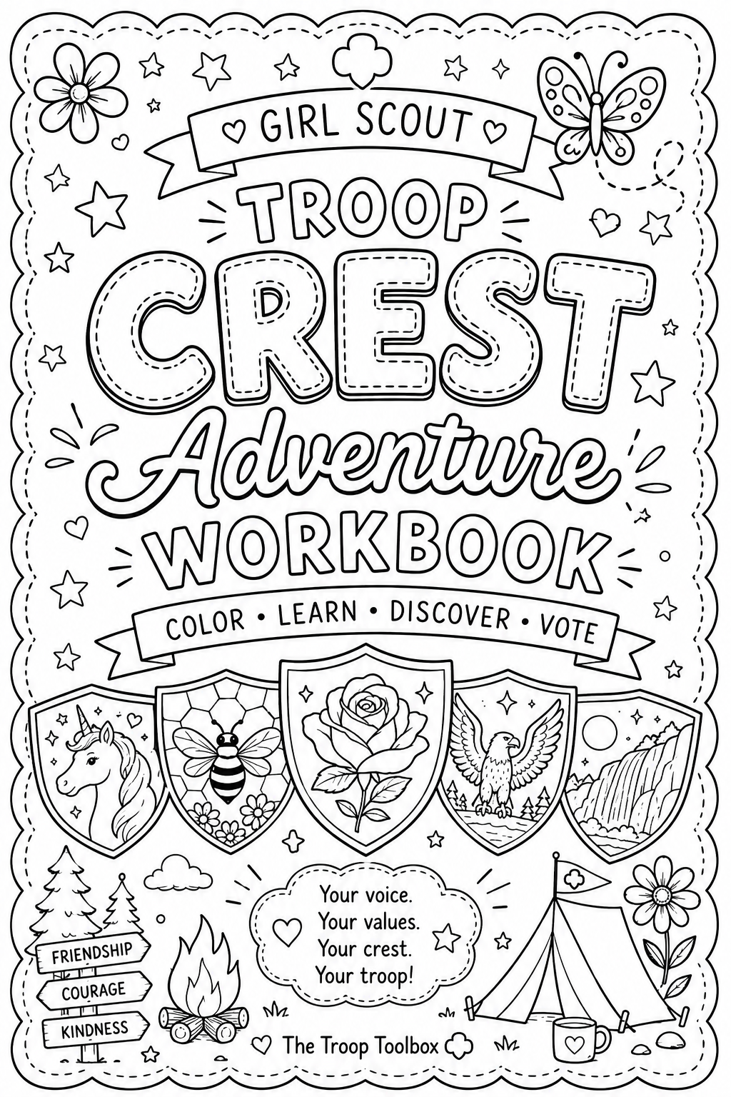 Girl Scout Crest Adventure Workbook | Crane Symbol, Activity (PDF)