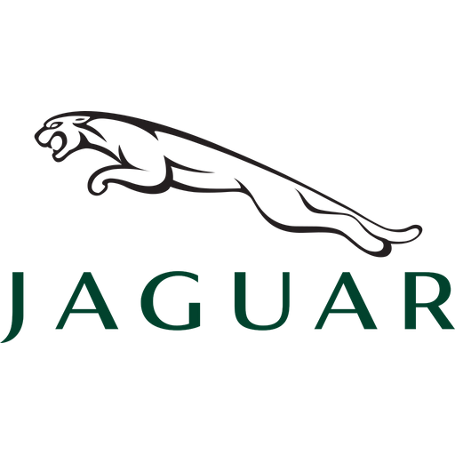 Jaguar logo with a leaping jaguar above the word 'JAGUAR' in green uppercase letters.