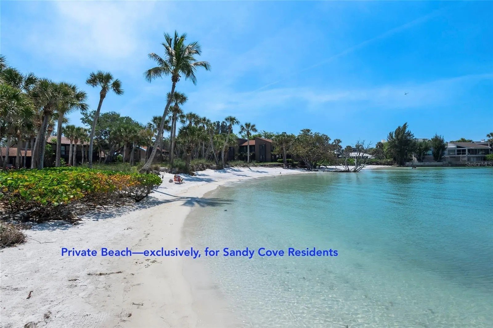 Private Beach with White Sand
