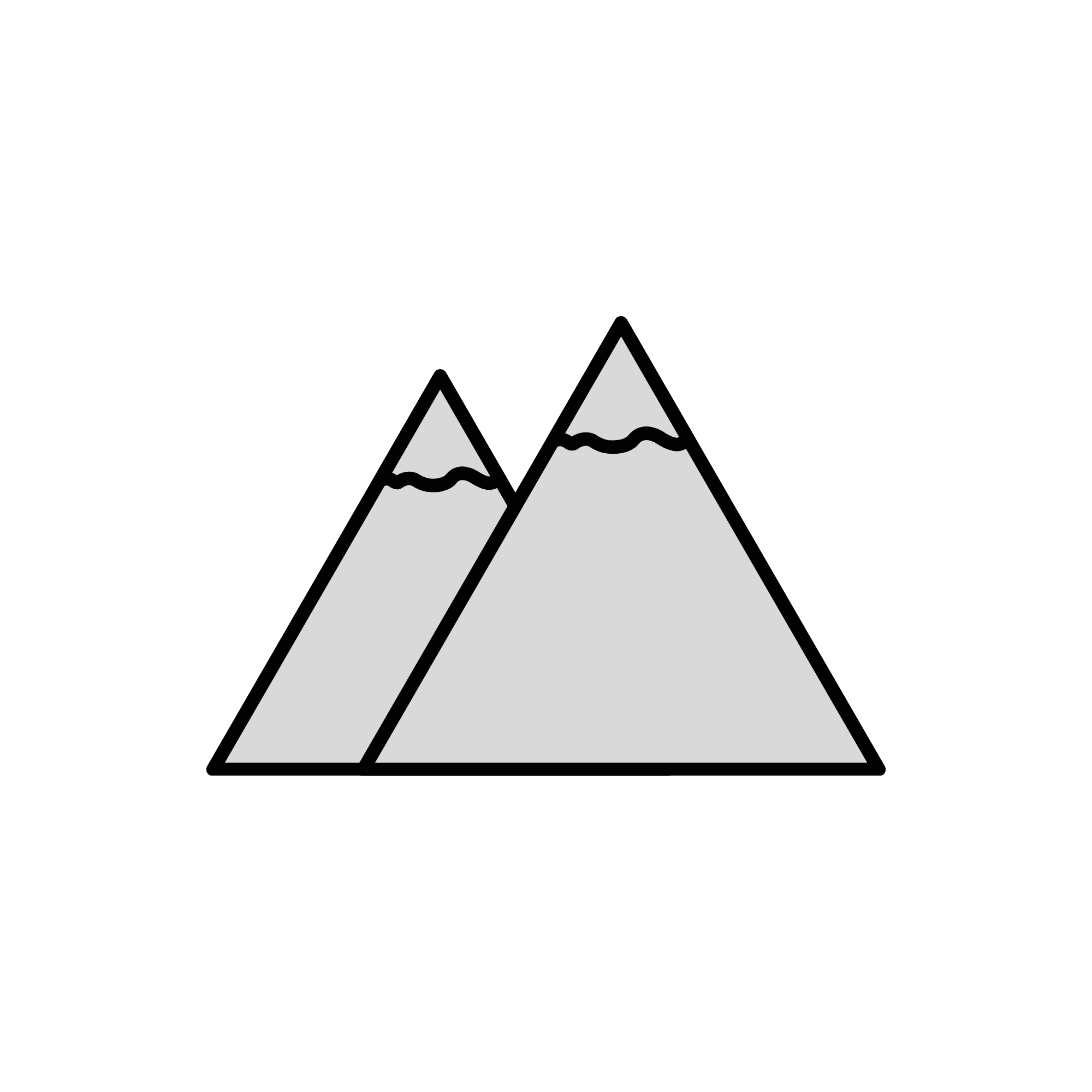 Mountain icon representing roofing systems engineered for mountain climates.