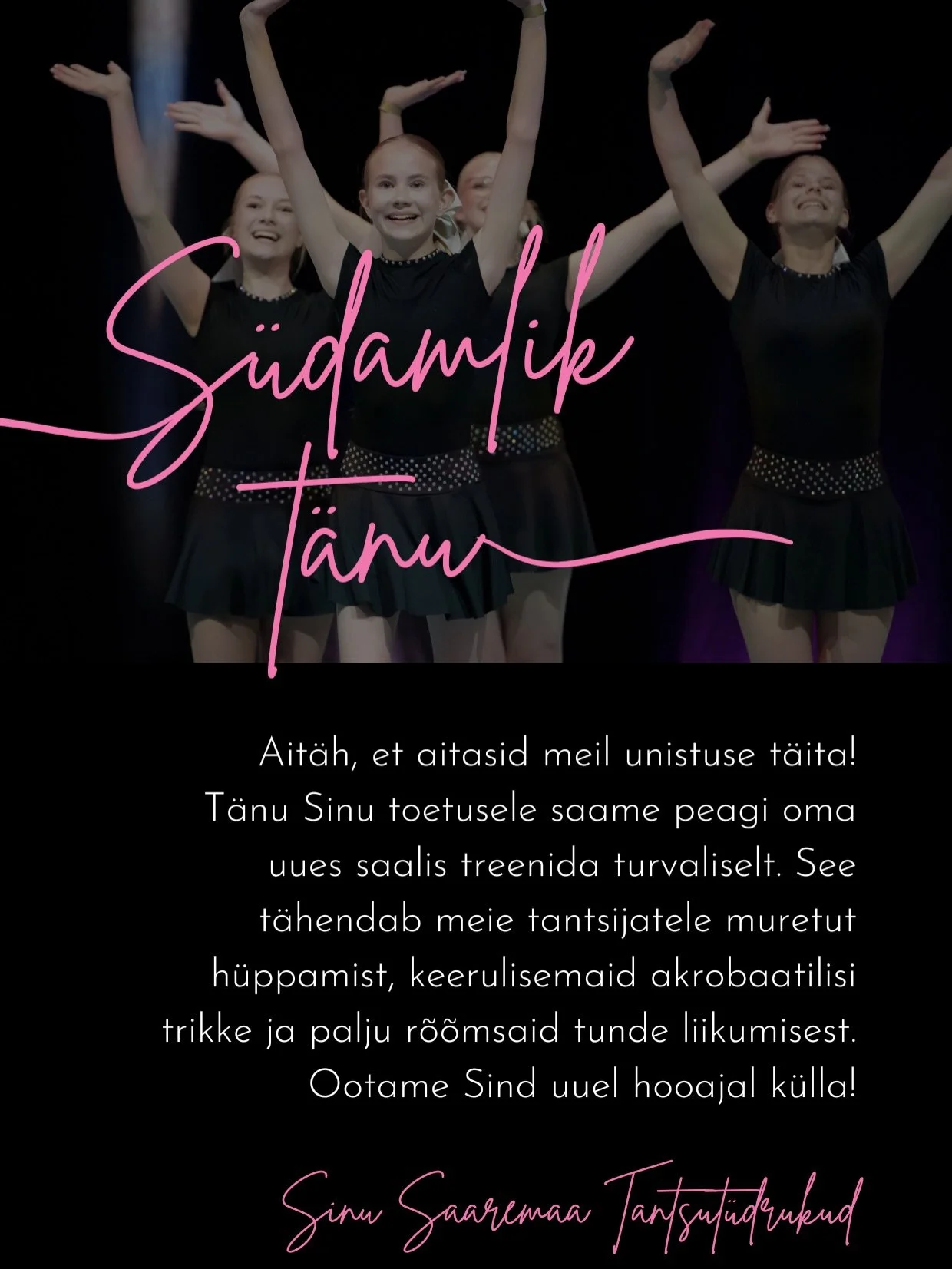 9. hooaeg on tehtud! 🙌

Meil oli imeline v&otilde;istlushooaeg ning saime osa nii paljudest toredatest s&uuml;ndmustest, t&auml;nu millele oli meil v&otilde;imalus n&auml;idata, millega me igap&auml;evaselt trennisaalis tegeleme!

9. hooaja kirsiks 