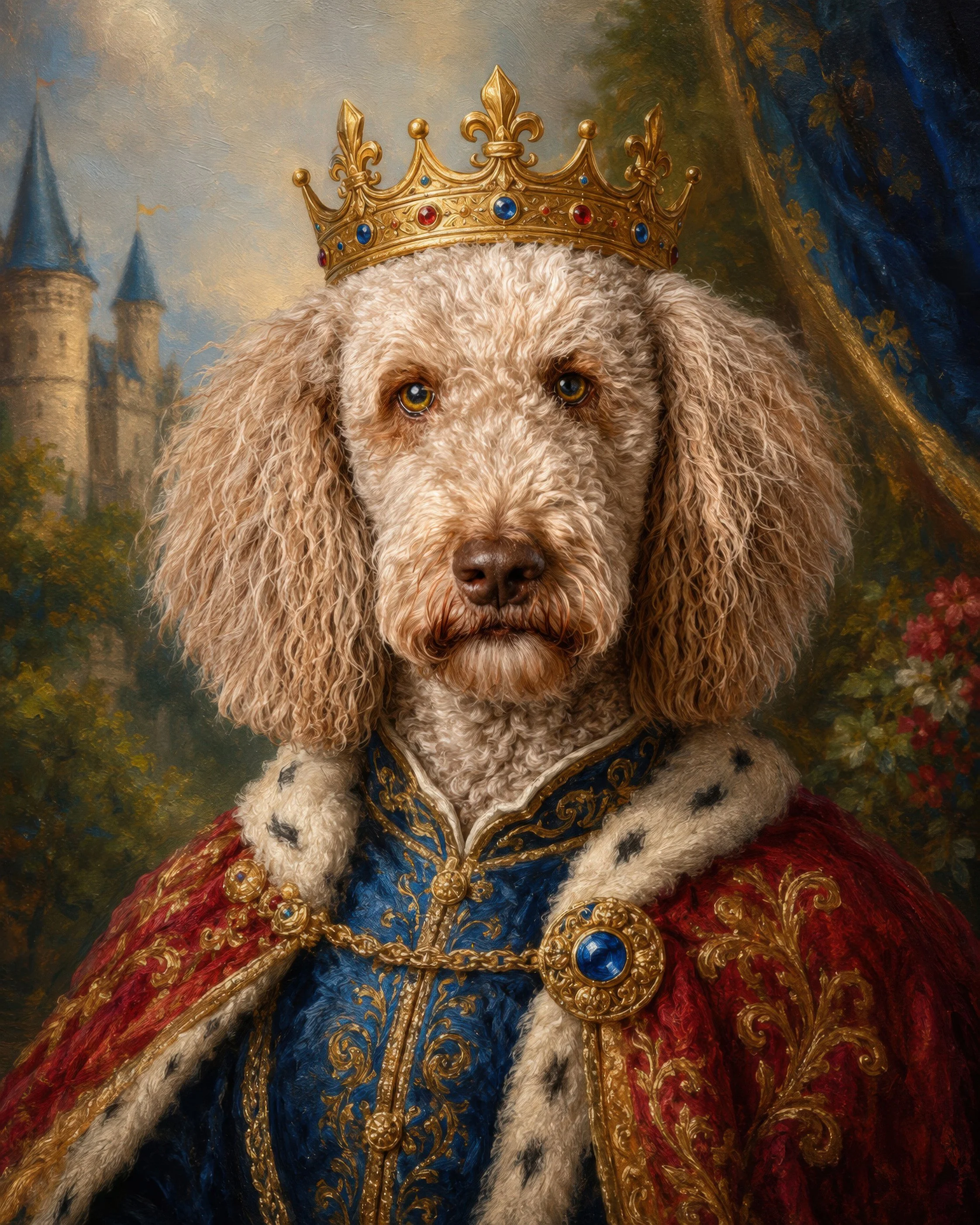  The Gilded Paw  
Regal oil portraits inspired by royalty, history, and timeless elegance.