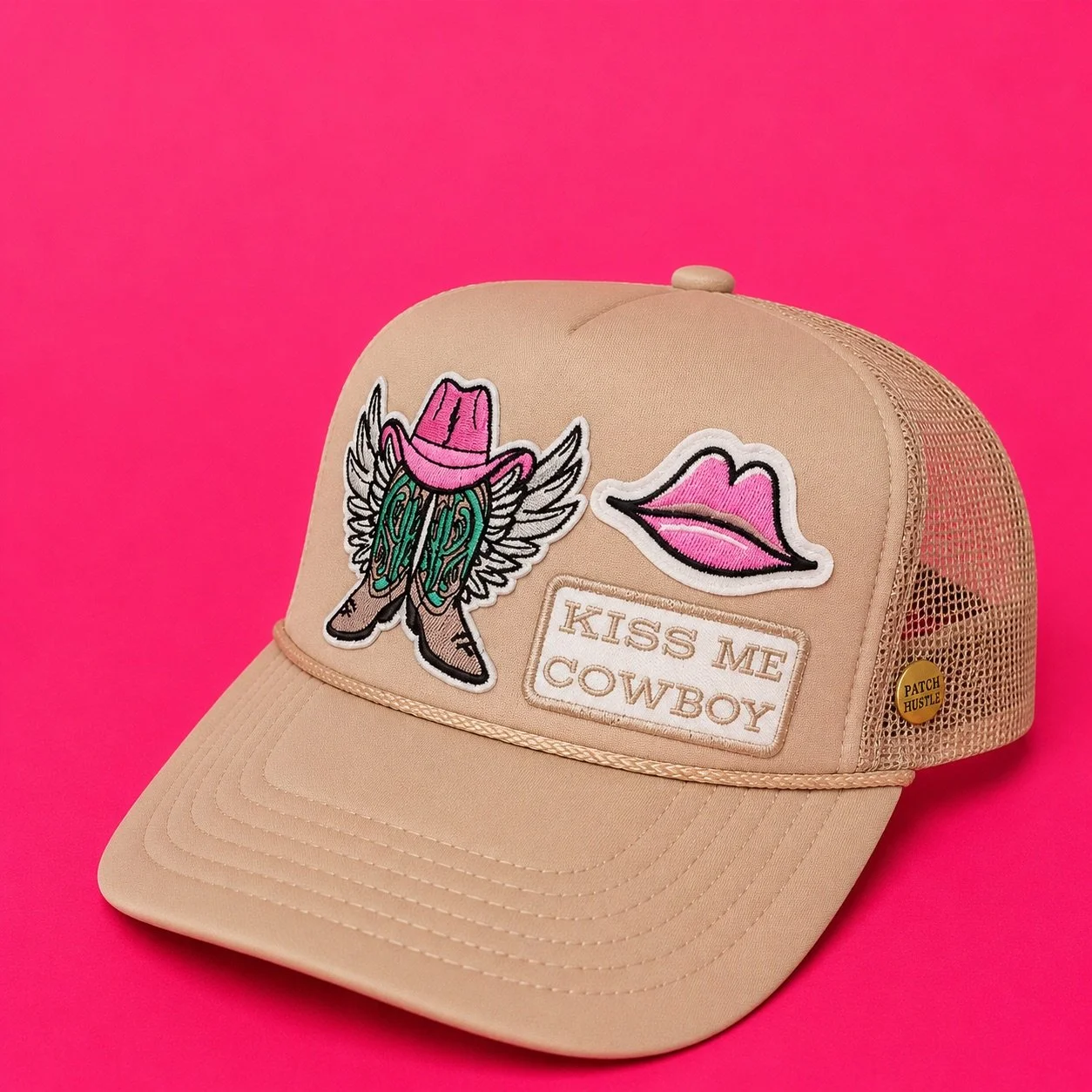 KISS Me Cowboy Trucker Hat
