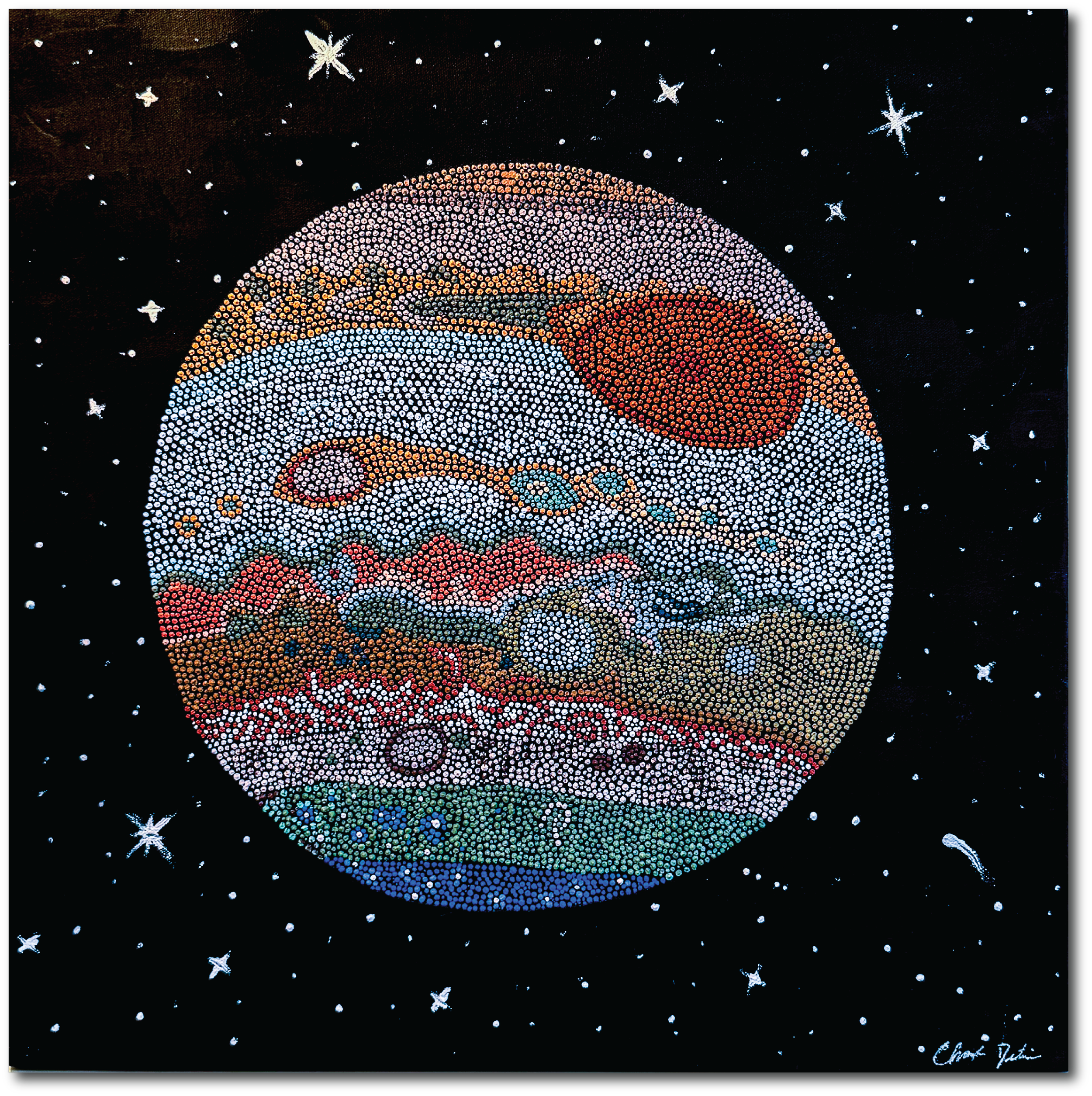 Jupiter_v2 | 17.5" x 17.5" | Acrylic on Canvas | 2024
