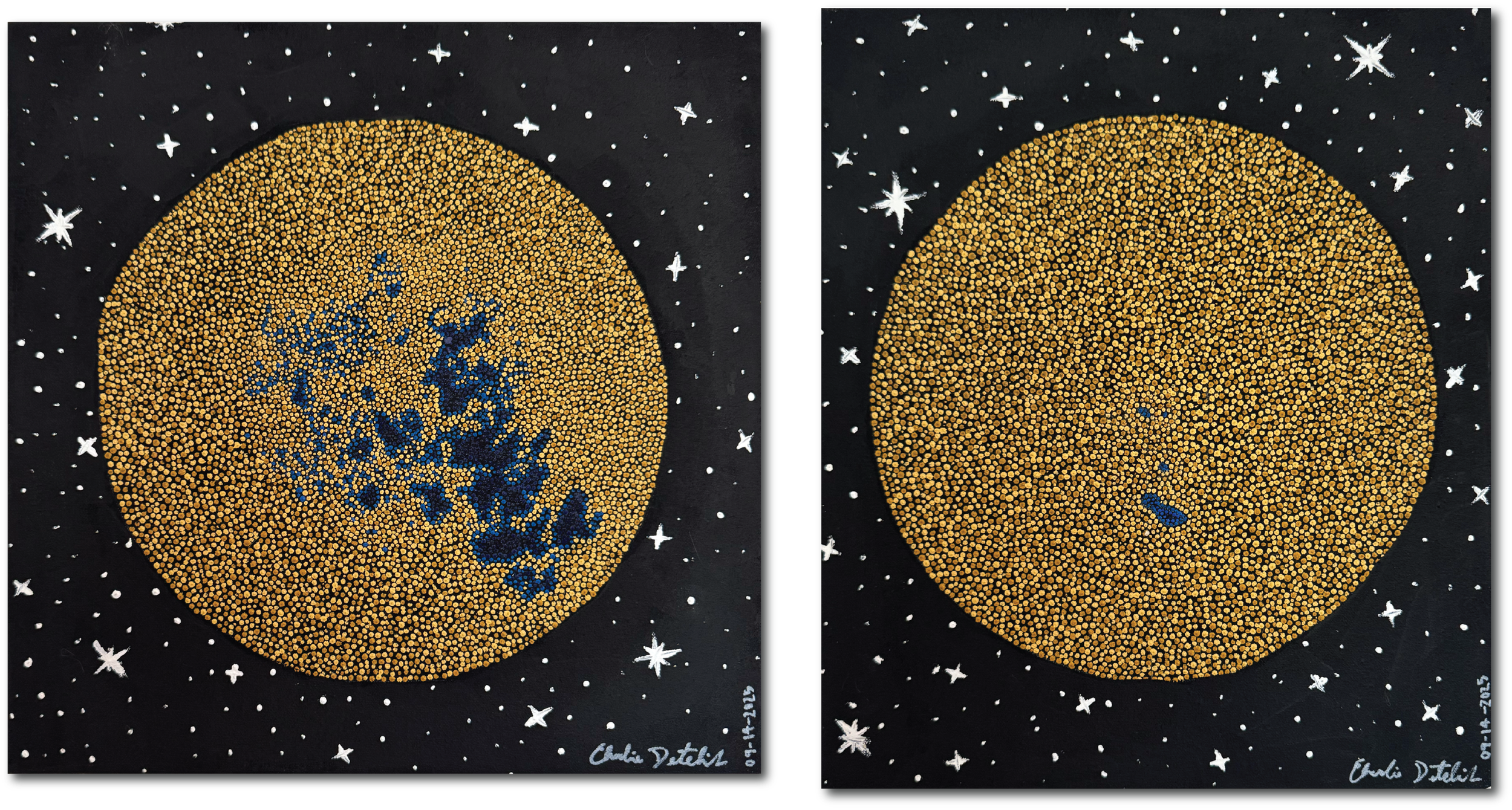 Titan Lakes | 13.5" x 13.5" & 12" x 14"| Acrylic on Canvas | 2025