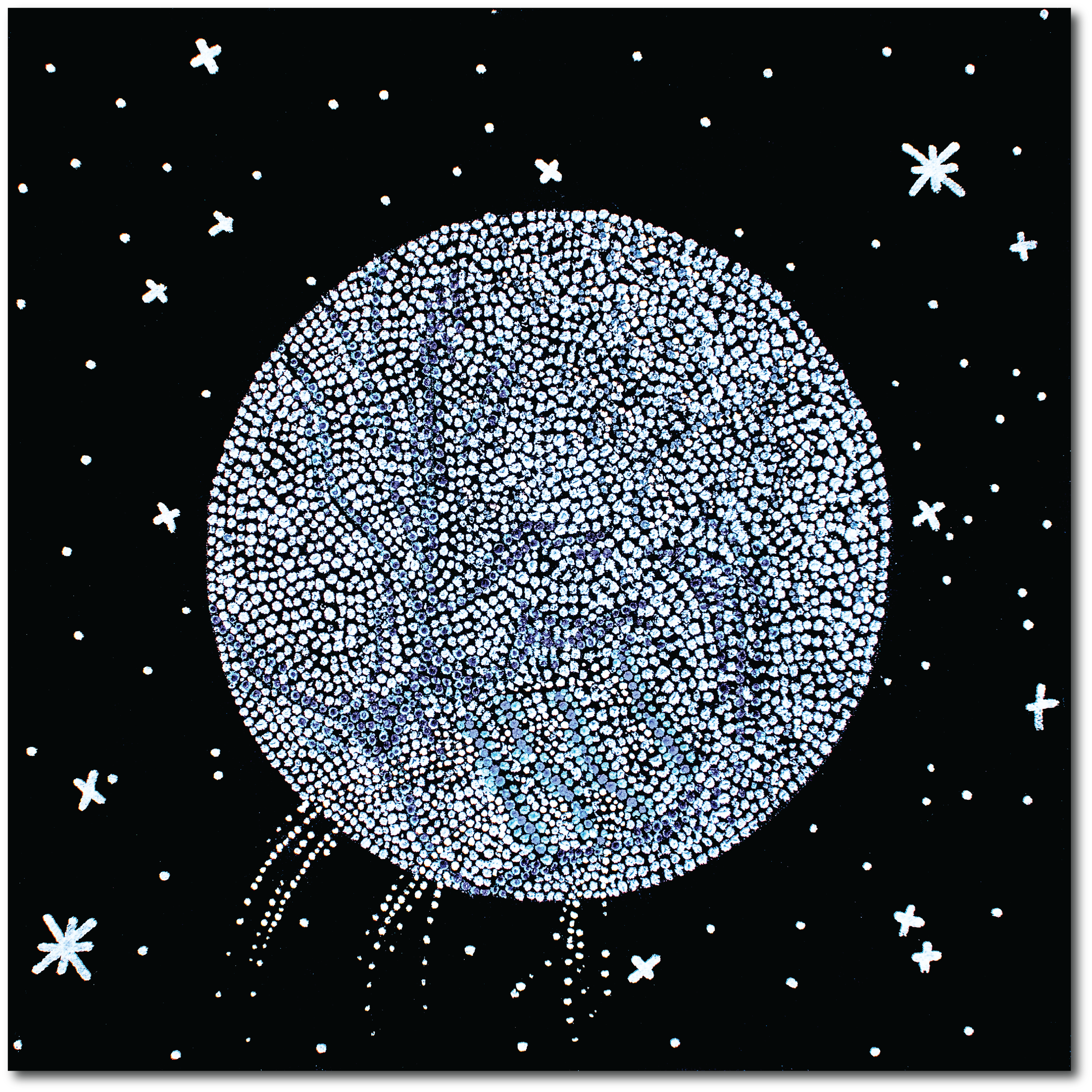 Enceladus | 11" x 11" | Acrylic on Canvas | 2025