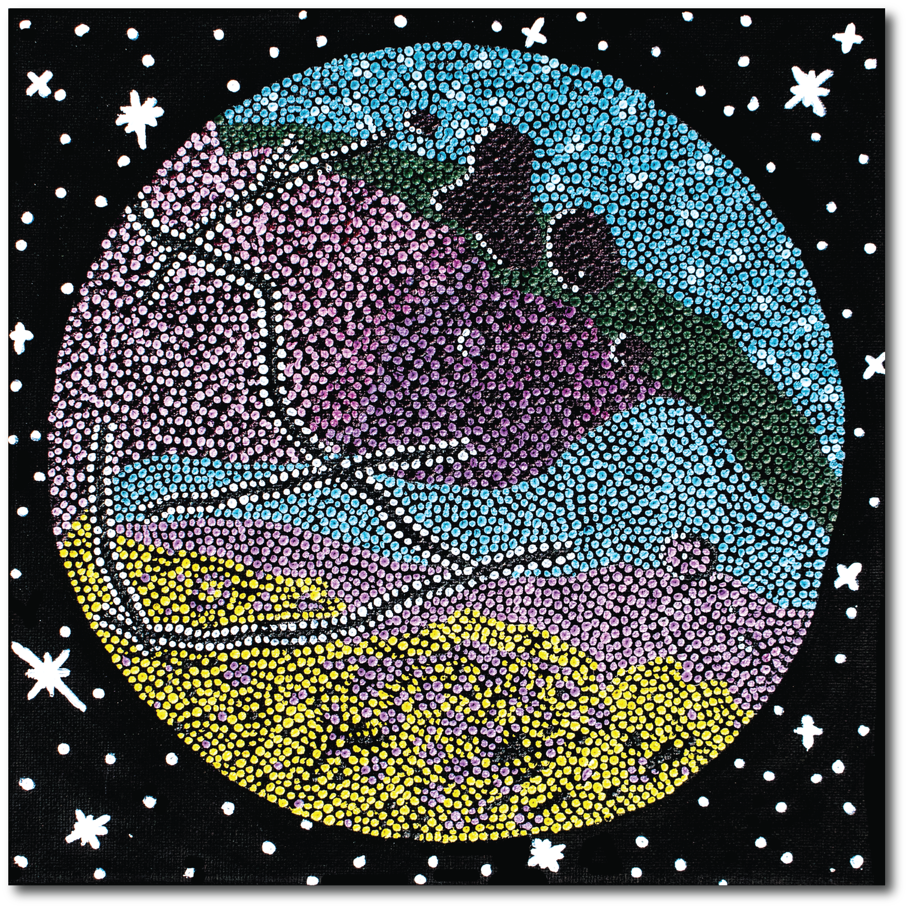 Triton | 12" x 12" | Acrylic on Canvas | 2025