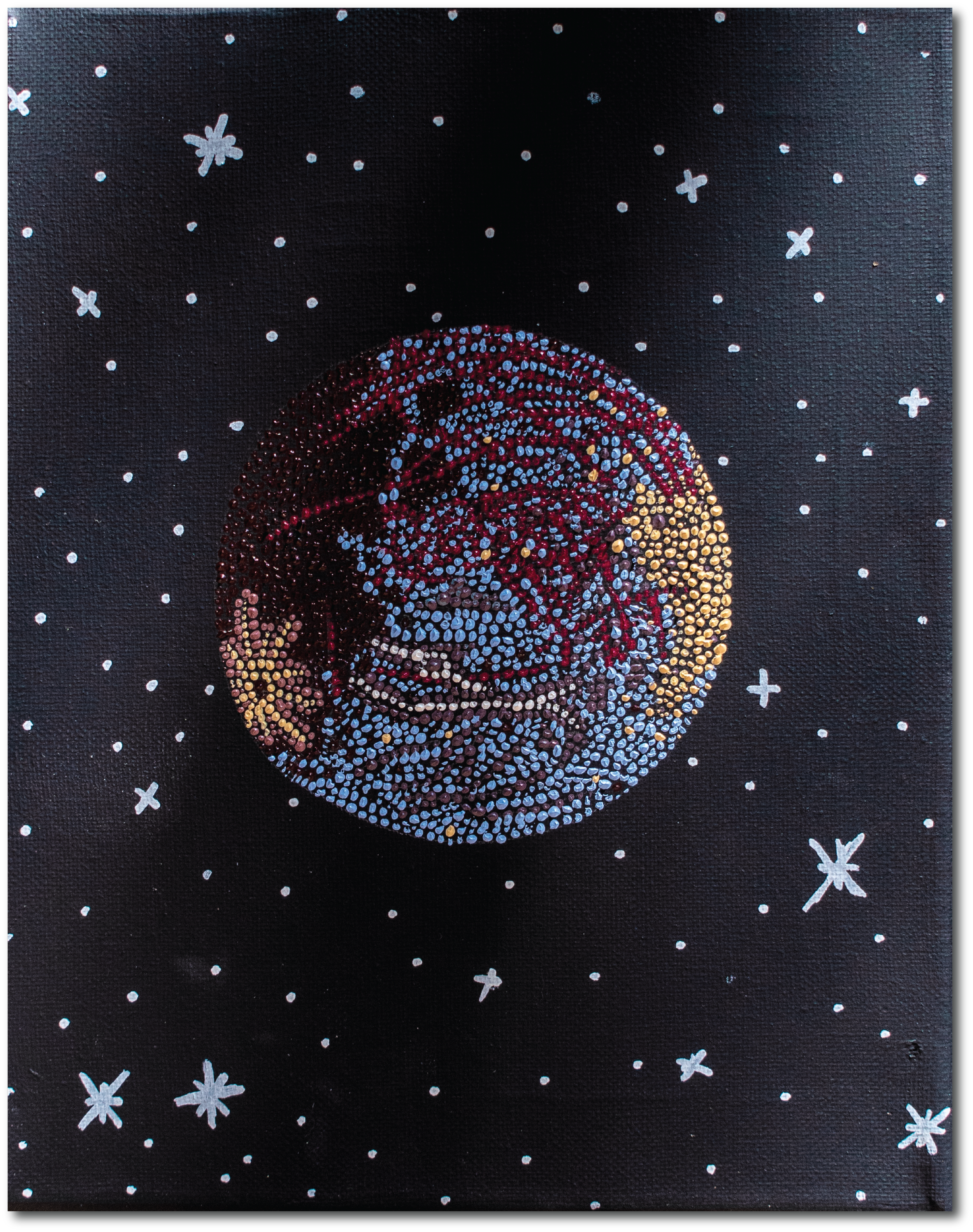 Europa_v4 | 8.5" x 11" | Acrylic on Canvas | 2025