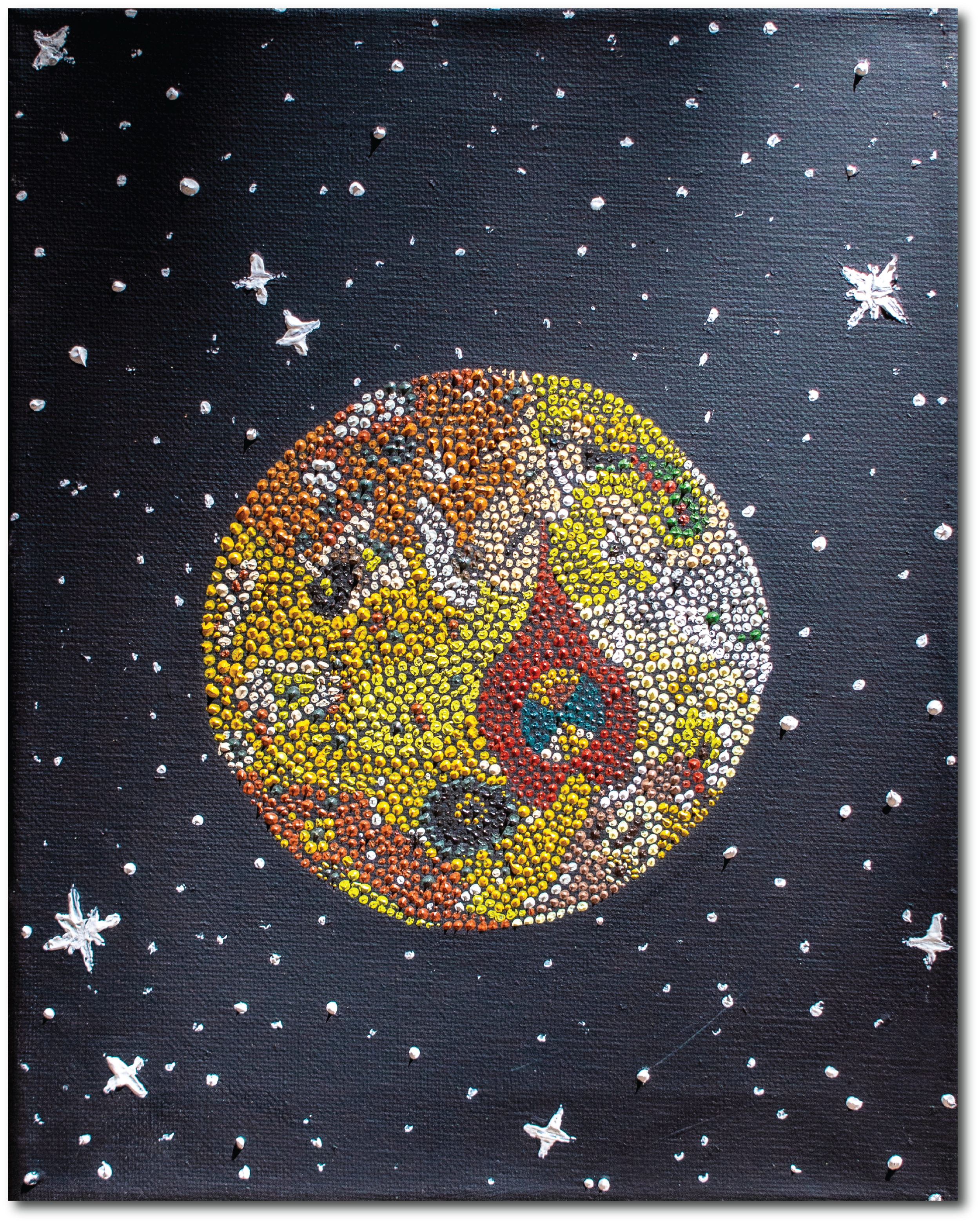 Io_v2 | 8.5" x 11" | Acrylic on Canvas | 2025