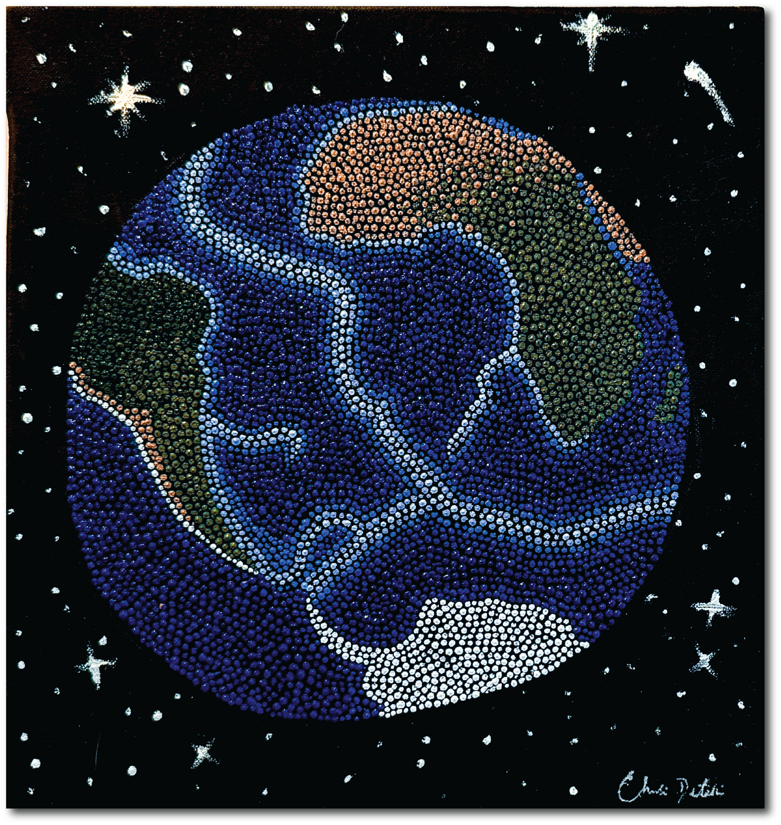Earth Tectonic Plates | 10" x 11" | Acrylic on Canvas | 2024
