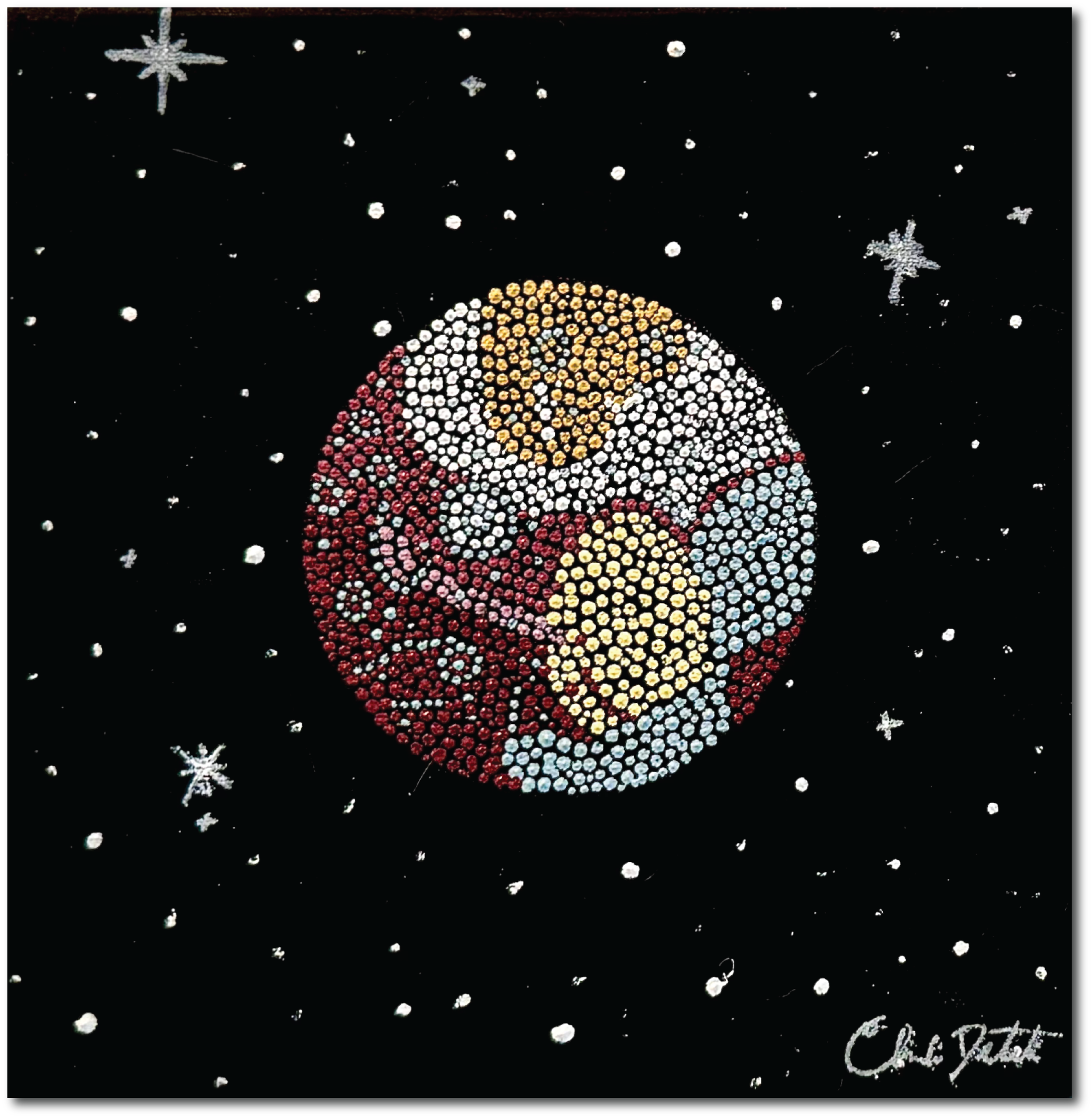 Pluto | 7.5" x 7.5" | Acrylic on Canvas | 2024