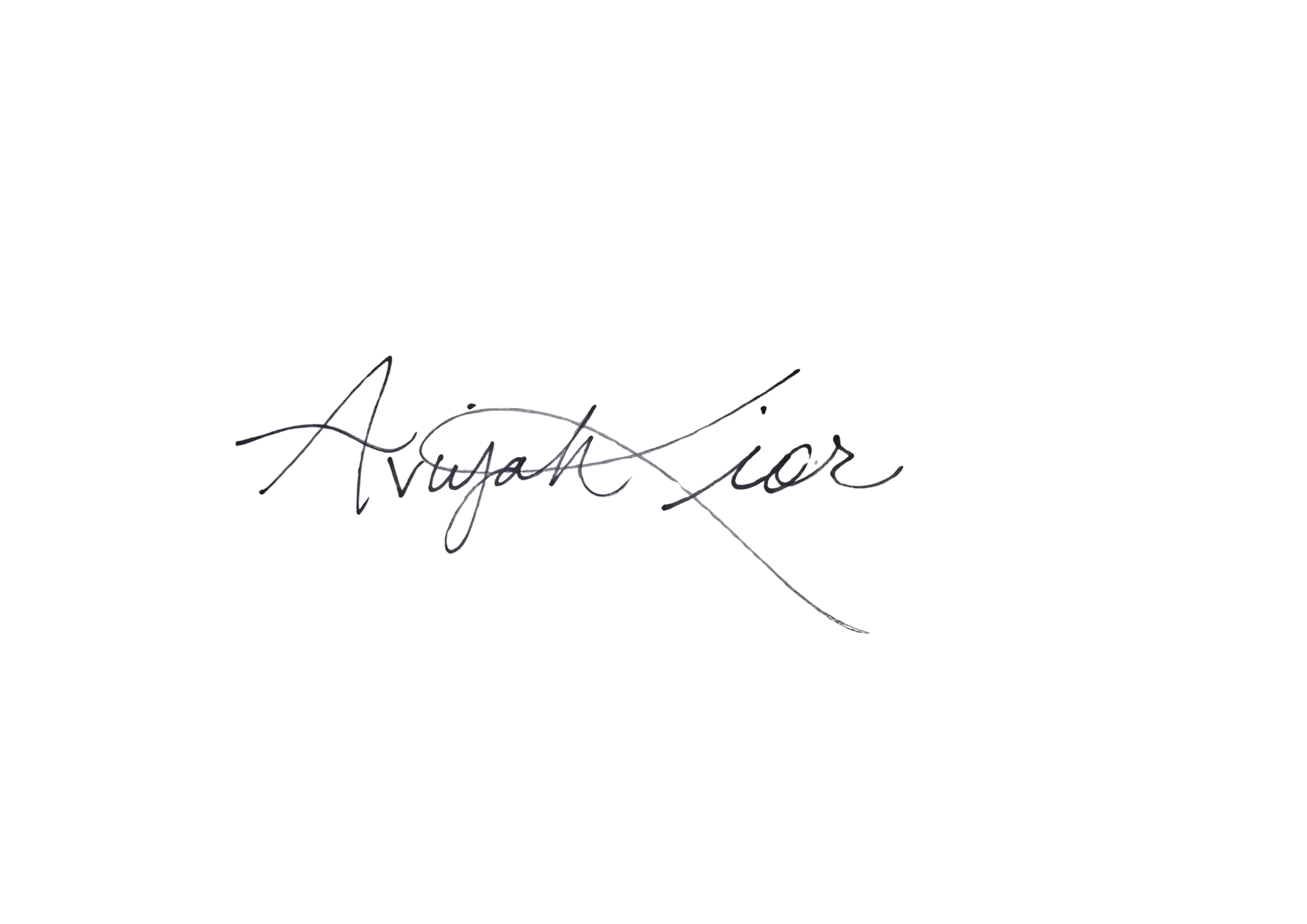 Black background with white script signature reading 'Aviyah Lior'.