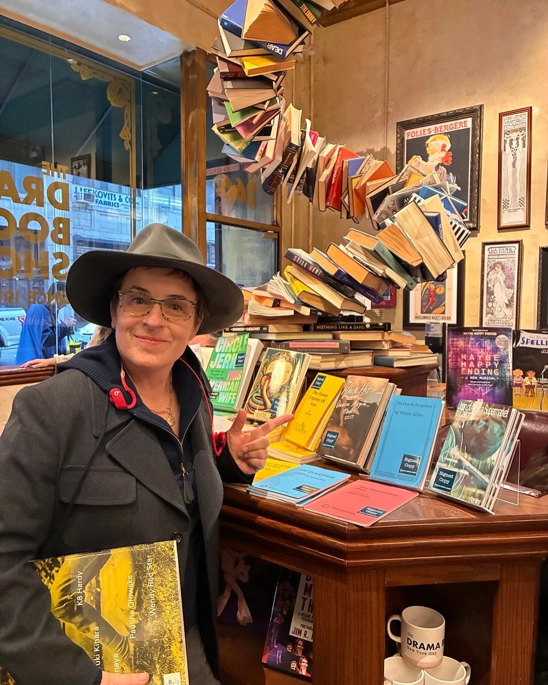I&rsquo;ve been buying plays from @dramabookshop since I was a college kid and it never ceases to be a thrill to know that my plays that I wrote with my bare hands sit on those very same shelves. It&rsquo;s extra fun when they&rsquo;re front and cent