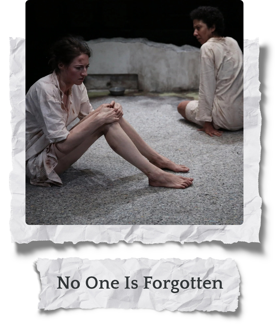 Production photo from "No One Is Forgotten" by Winter Miller