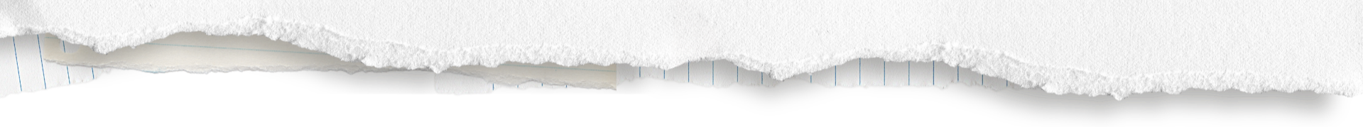 A torn piece of paper revealing a lined sheet underneath.