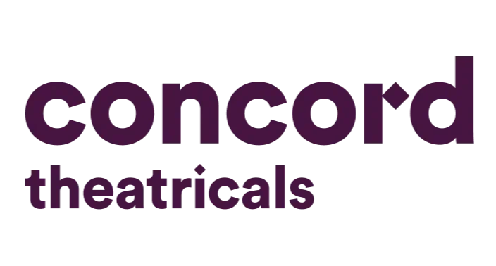 Concord Theatricals logo with the words "concord" and "theatricals" in purple text.