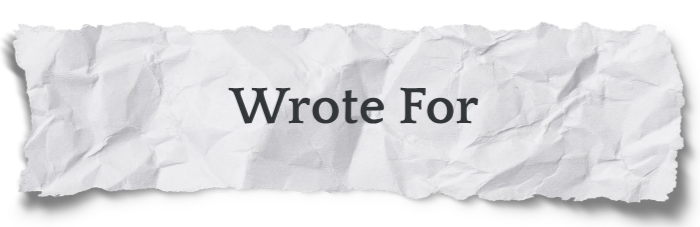 Crumpled piece of paper with the words "Wrote For" written on it.
