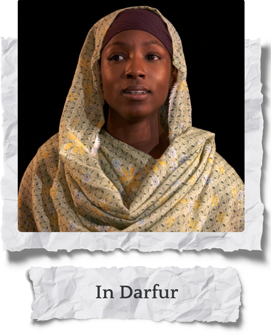 Production photo from "In Darfur" by Winter Miller